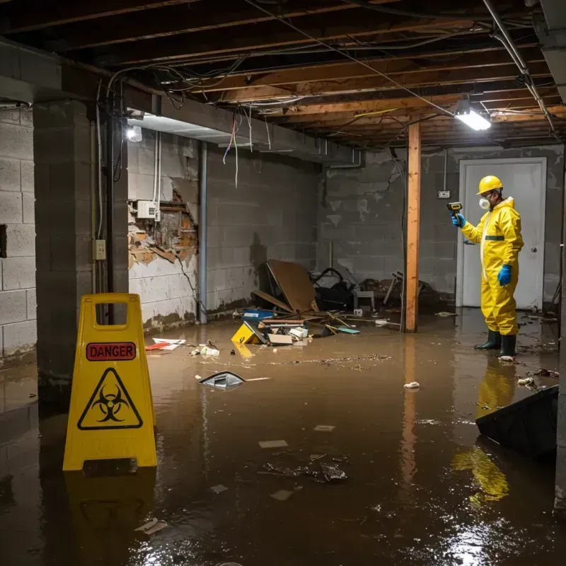 Flooded Basement Electrical Hazard in Everett, WA Property