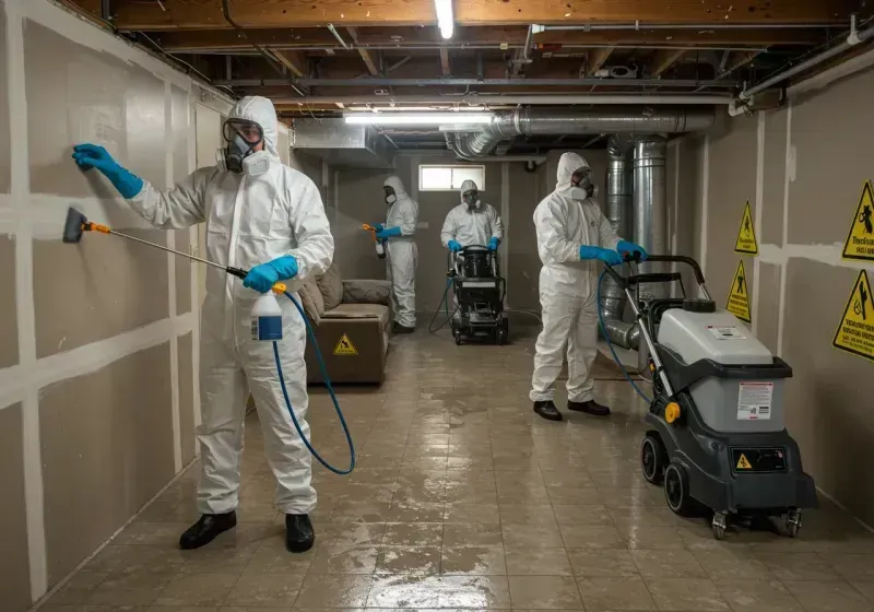 Basement Moisture Removal and Structural Drying process in Everett, WA